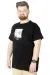 Men s T shirt Bicycle Collar Oversize Dark Future 22190 Black