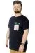 Men s T shirt Bicycle Collar Oversize Dark Future 22190 Black