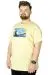 Büyük Beden Tshirt Baskılı Night 22156 Bej BEJ