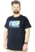 Büyük Beden Tshirt Baskılı Night 22156 Lacivert LACIVERT