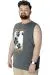 Büyük Beden T-Shirt Kolsuz Manhattan Beach 22161 Antramelanj ANTRASIT