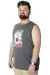 Büyük Beden T-Shirt Kolsuz Summer Style 22162 Antramelanj ANTRASIT