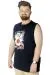 Büyük Beden T-Shirt Kolsuz Summer Style 22162 Lacivert LACIVERT
