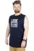 Büyük Beden Atlet Baskılı Look Cool 22165 Lacivert LACIVERT