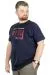 Büyük Beden T-Shirt Bisiklet Yaka Bridge 22167 Lacivert LACIVERT