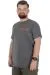 Büyük Beden T-Shirt Bisiklet Yaka Human 22168 Antramelanj ANTRASIT