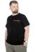 Büyük Beden T-Shirt Bisiklet Yaka Human 22168 Siyah SIYAH