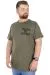 Büyük Beden T-Shirt Bisiklet Yaka Delete 22169 Haki HAKI