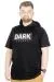 Büyük Beden T-Shirt Kapşonlu Dark 22176 Siyah SIYAH