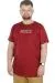 Büyük Beden T-Shirt Bisiklet Yaka Mode 22180 Bordo BORDO