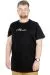 Büyük Beden T-Shirt Bisiklet Yaka Three Mood 22181 Siyah SIYAH