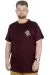 Büyük Beden T-Shirt Bisiklet Yaka Norse 22182 Mürdüm MURDUM