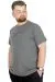 Büyük Beden T-Shirt Bis Yaka Antisocial 22187 Antramelanj ANTRASIT