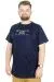 Büyük Beden T-Shirt Bis Yaka Antisocial 22187 Lacivert LACIVERT