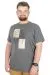 Büyük Beden T-Shirt Bis Yaka Statue 22188 Antramelanj ANTRASIT