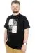 Büyük Beden T-Shirt Bis Yaka Statue 22188 Siyah SIYAH