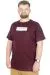 Büyük Beden T-Shirt Bis Yaka Black Series 22189 Mürdüm MURDUM