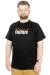 Büyük Beden T-Shirt Bis Yaka Culture 22191 Siyah SIYAH