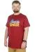 Büyük Beden T-Shirt Bis Yaka Chase 22193 Bordo BORDO