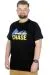 Büyük Beden T-Shirt Bis Yaka Chase 22193 Siyah SIYAH