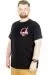 Büyük Beden T-Shirt Bis Yaka Loyalty 22195 Siyah SIYAH