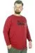 Büyük Beden T-Shirt Bisiklet Yaka Godfather 22200 Bordo BORDO