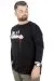 Büyük Beden T-Shirt Bisiklet Yaka Godfather 22200 Siyah SIYAH