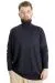 Big Size Mens knitwear Balıkçı Collar 22205 Dark Navy Blue