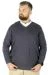 Big Tall Men Sweater V Neck 22206 Smoked