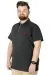 Büyük Beden Erkek T-Shirt Polo MDX Club 22305 Antrasit ANTRASIT