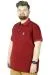 Büyük Beden T-Shirt Polo Summer Day 22321 Bordo BORDO