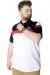 Büyük Beden T-Shirt Polo Parçalı Cup 22324 Beyaz BEYAZ