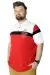 Büyük Beden T-Shirt Polo Parçalı Cup 22324 Kırmızı KIRMIZI