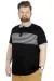 Büyük Beden T-Shirt Polo Striped 22325 Siyah SIYAH