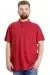 Big Size Mens T-Shirt Henley MD LOGO 22326 Burgundy