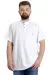 Big Size Mens T-Shirt Henley MD LOGO 22326 White