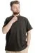 Büyük Beden Erkek T-shirt Hakim Yaka MD LOGO 22326 Haki HAKI
