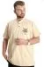 Big Size T-Shirt Henley Yatching 22327 Beige