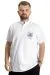 Big Size T-Shirt Henley Yatching 22327 White