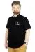 Büyük Beden T-Shirt Polo New World 22339 Siyah SIYAH