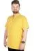 Büyük Beden T-Shirt Polo Zippered 22340 Hardal HARDAL