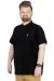 Büyük Beden T-Shirt Polo Zippered 22340 Siyah SIYAH
