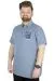 Büyük Beden T-Shirt Polo Skipper Crew 22341 Mavi MAVI