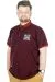 Büyük Beden T-Shirt Polo Embiriodery M 22343 Mürdüm MURDUM