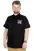 Büyük Beden T-Shirt Polo Embiriodery M 22343 Siyah SIYAH