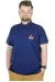 Büyük Beden T-Shirt Polo Design MX  22346 İndigo INDIGO