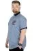 Büyük Beden T-Shirt Polo Eagles 22348 Mavi MAVI