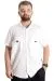 Mens Shirt Gabardinee Çift Cep 22362 White