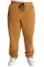 Big Size Mens Three yarn thick Sweatpants Zipper Straight Leg 22507 Camel