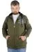 Big Tall Men's Sweatshirt Hooded Zippered You Earn 22521 Khaki